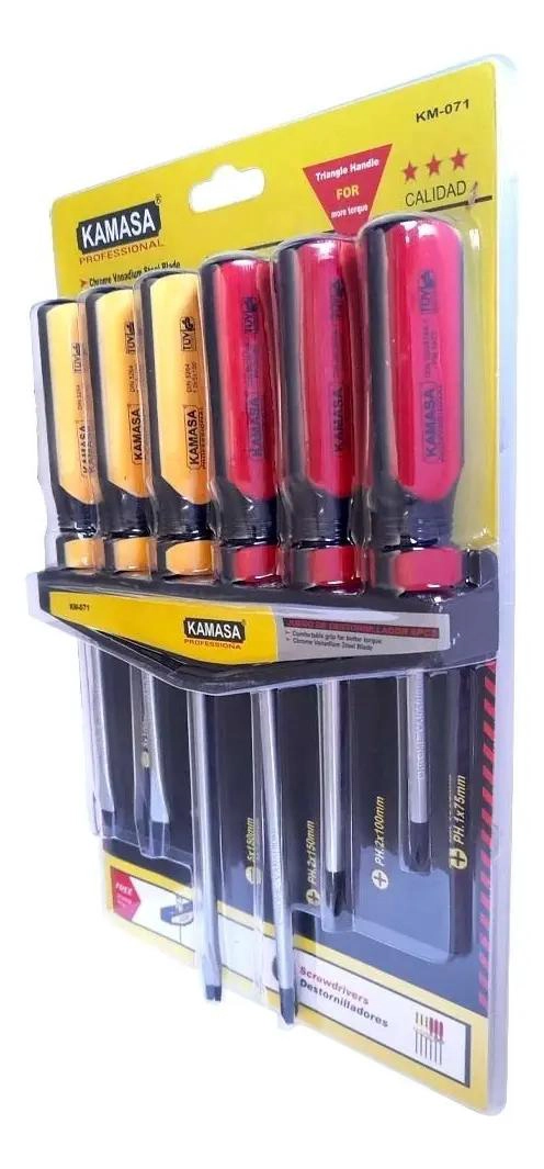 SET DE 6 DESTORNILLADORES CON MANGO ERGONOMICO - 2
