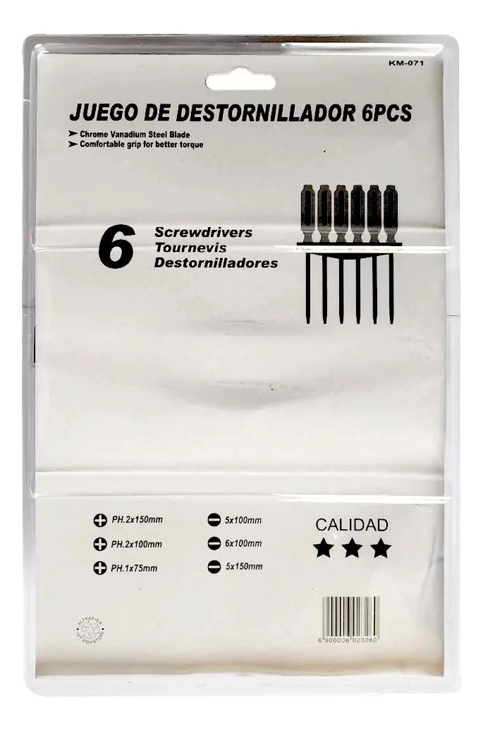 SET DE 6 DESTORNILLADORES CON MANGO ERGONOMICO - 3