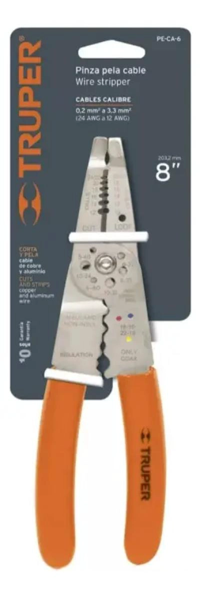 PINZA PELA CABLES 8' CON MANGO ANTIDESLIZANTE - 1
