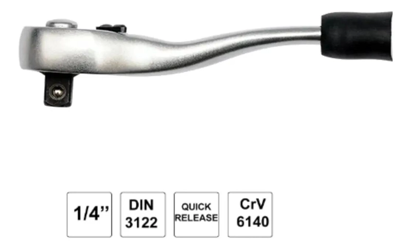 TRINQUETE CURVO 1/4'' 155 MM CON MANGO ERGONOMICO - 7