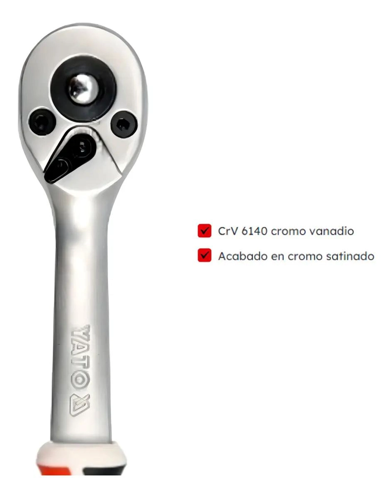 TRINQUETE CURVO 1/4'' 155 MM CON MANGO ERGONOMICO - 8