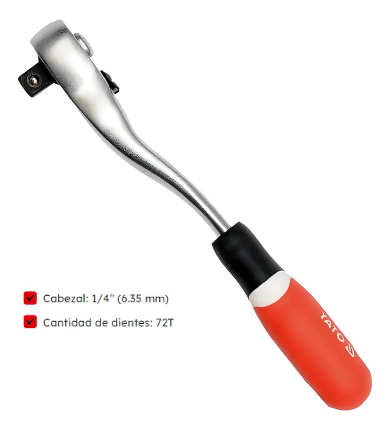 TRINQUETE CURVO 1/4'' 155 MM CON MANGO ERGONOMICO - 9