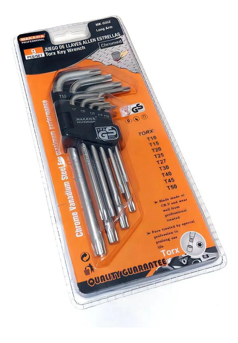 SET DE 9 LLAVES TORX ESTRELLA DE ACERO CR-V - 2