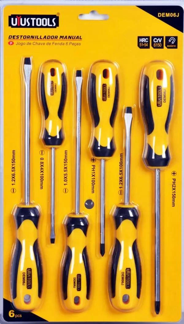 SET DE ATORNILLADORES PUNTA IMANTADA 6 PCS - 1