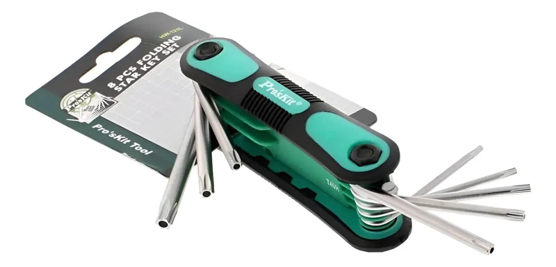 JUEGO DE LLAVES TORX DE 8 PIEZAS PLEGABLES - 1