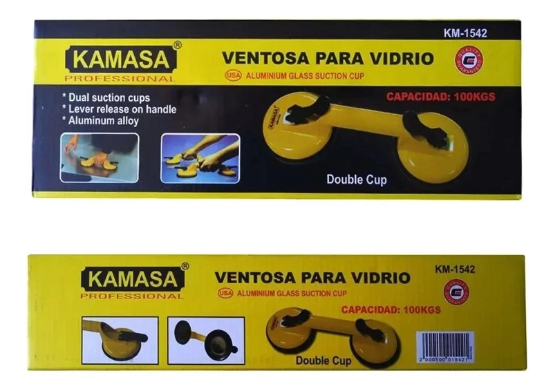 VENTOSA DOBLE COPA 60 KG PARA VIDRIO - 3