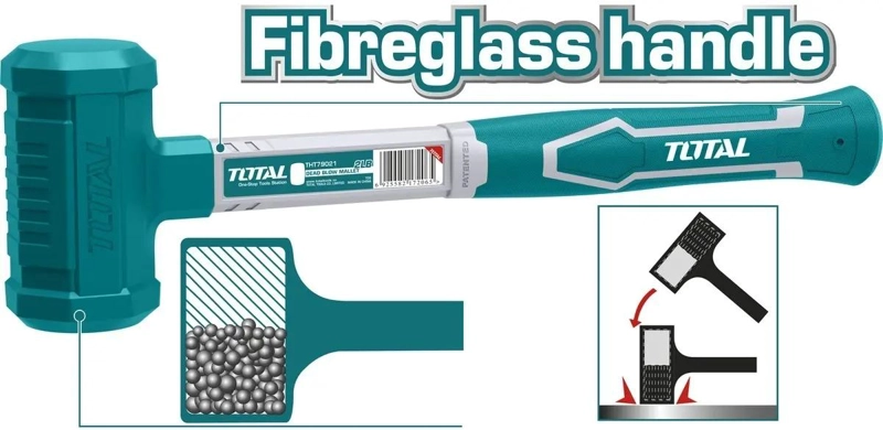 MARTILLO MACETA DE GOMA 2 LBS - 1