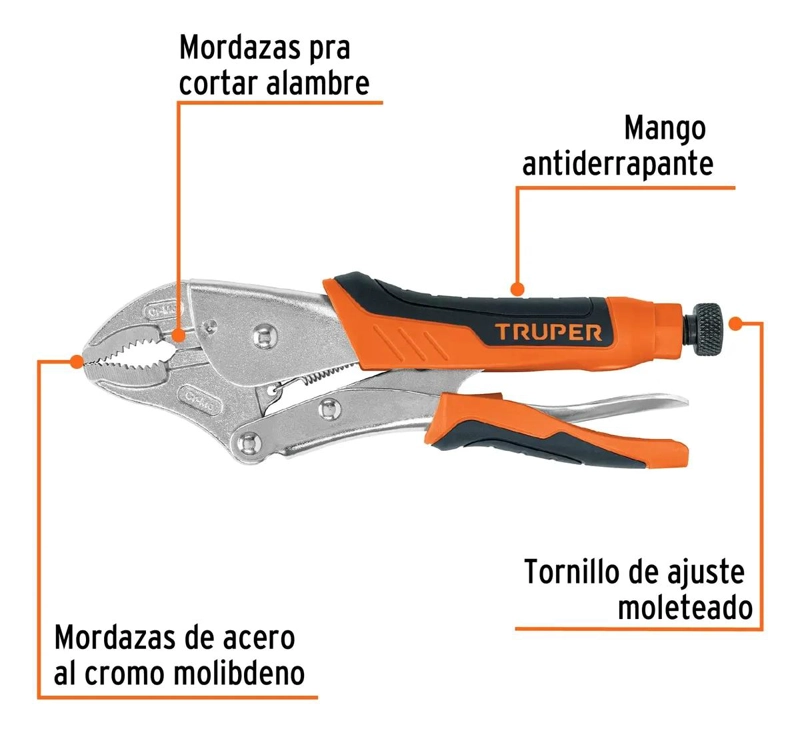 CAIMAN CURVO DE 10 PULGADAS PARA SUJECION - 2