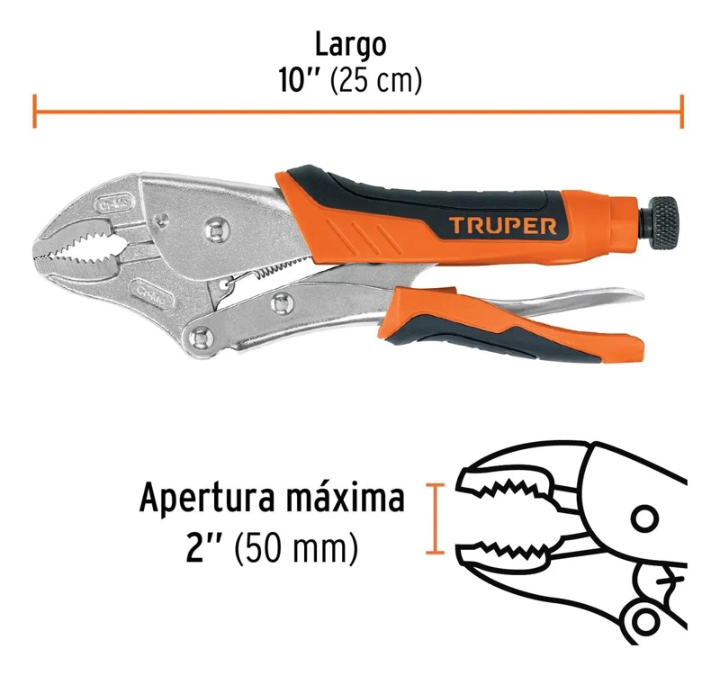 CAIMAN CURVO DE 10 PULGADAS PARA SUJECION - 3