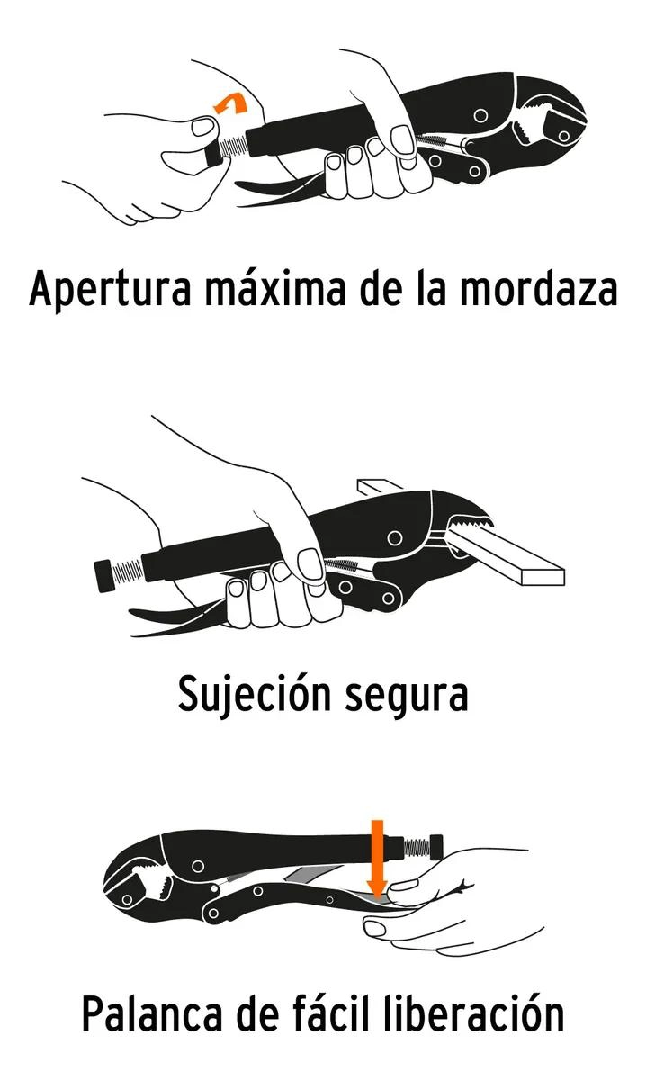CAIMAN CURVO DE 10 PULGADAS PARA SUJECION - 4