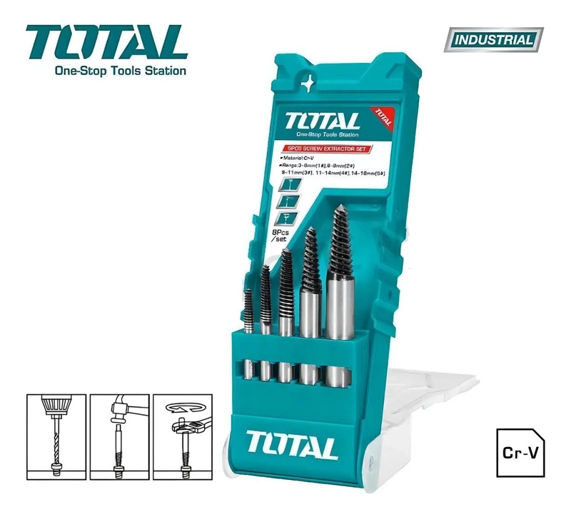 SET DE EXTRACTORES DE TORNILLOS 5 PIEZAS - 8