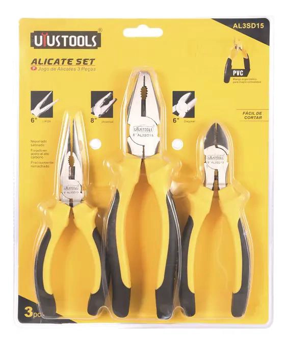 JUEGO DE ALICATES 3 PCS PARA BRICOLAJE - 1