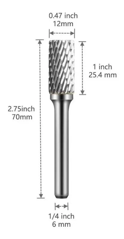 LIMA ROTATIVA DE CARBURO DE TUNGSTENO 6 MM - 2