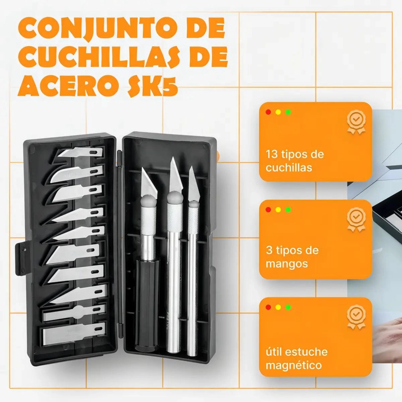 JUEGO DE CUCHILLAS Y MANGOS PARA MANUALIDADES - 5