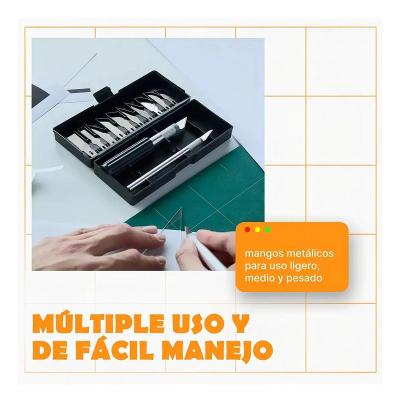JUEGO DE CUCHILLAS Y MANGOS PARA MANUALIDADES - 6