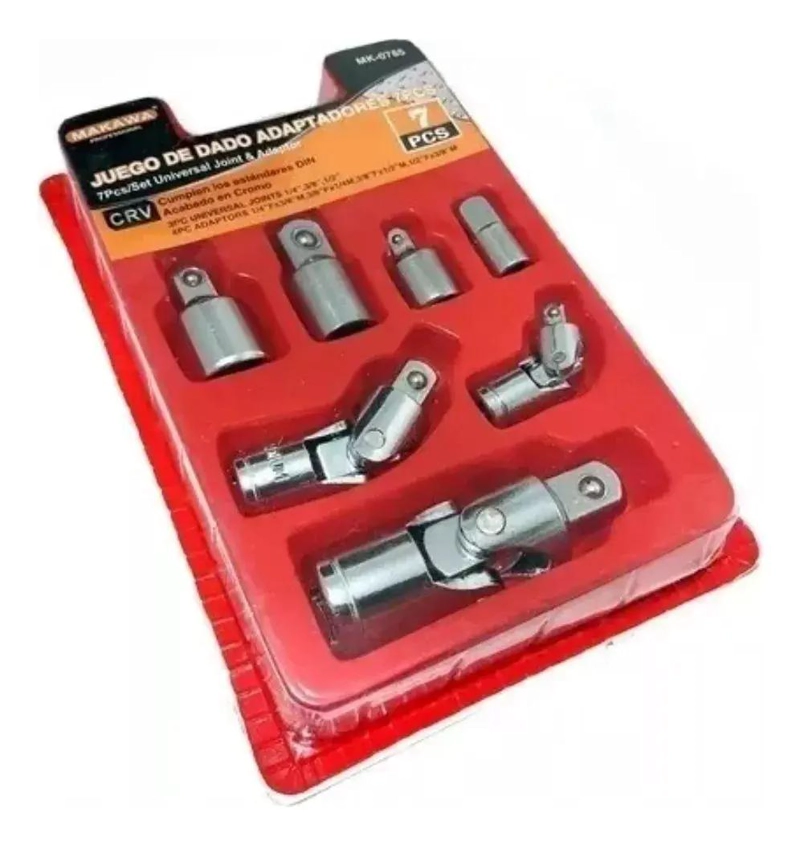 JUEGO DE DADOS ADAPTADORES 7 PIEZAS - 2