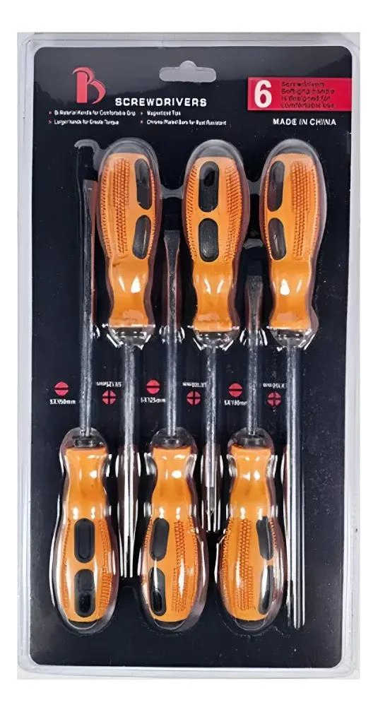SET DE DESTORNILLADORES 6 PZAS 150MM - 1