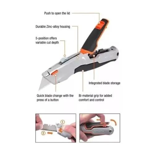 CUCHILLO CARTONERO TRABAJO PESADO ERGONOMICO - 3