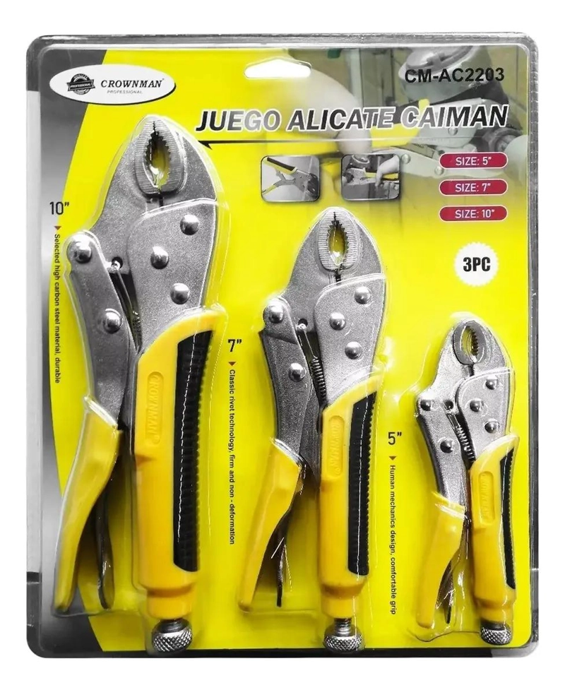 ALICATE CAIMAN RESISTENTE CON MANGO DE GOMA - 2