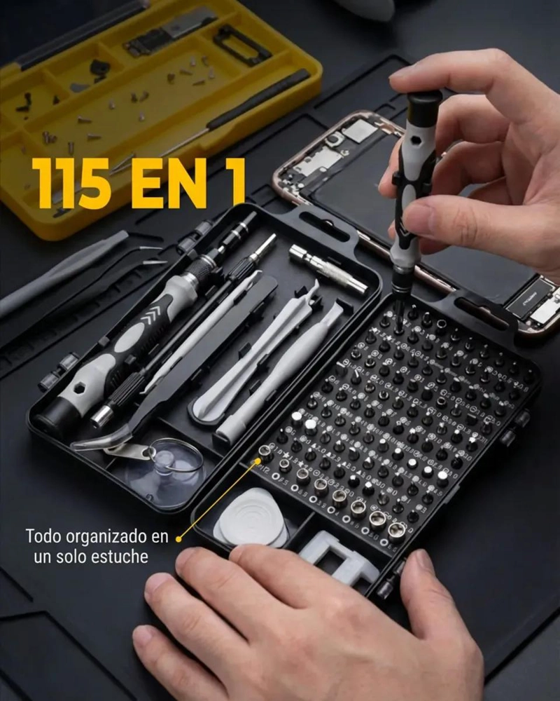 JUEGO DE DESTORNILLADORES DE PRECISION 115 EN 1 - 8