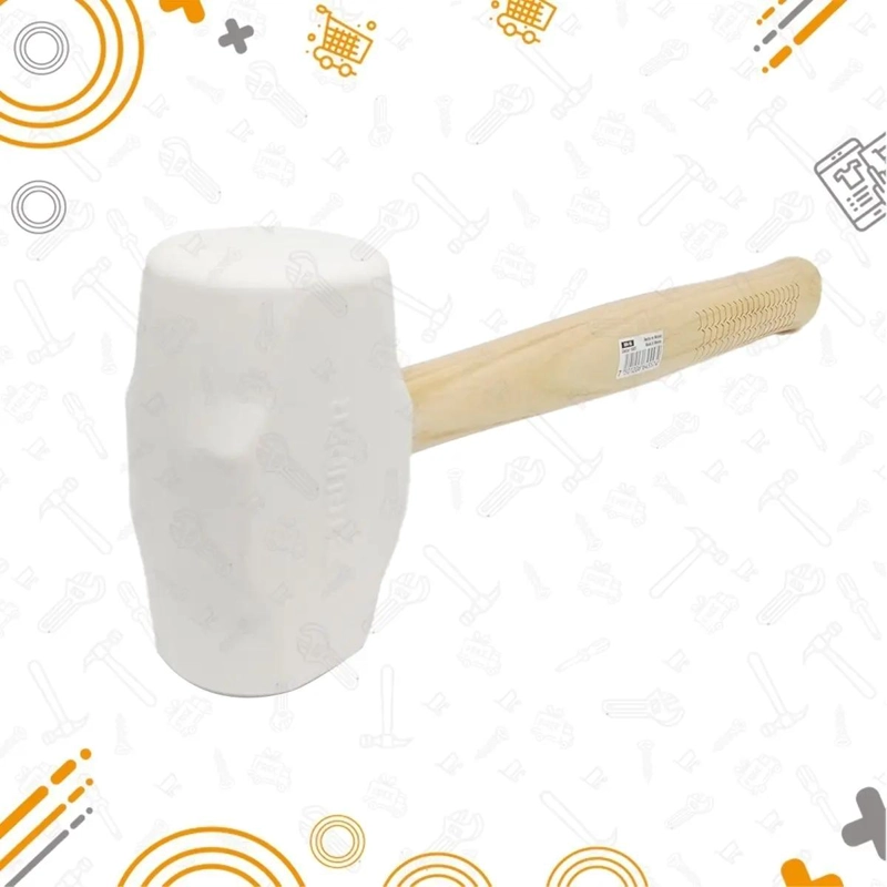 MARTILLO DE HULE 16 OZ CON MANGO DE MADERA - 2