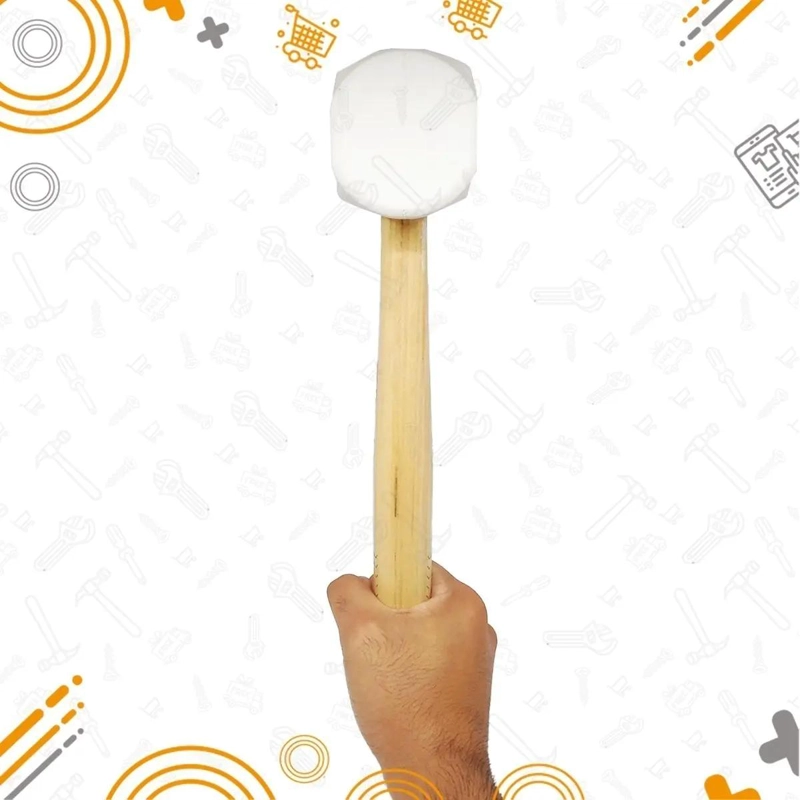 MARTILLO DE HULE 16 OZ CON MANGO DE MADERA - 4