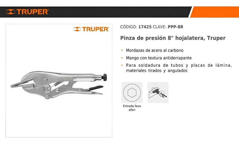 PINZA DE PRESION AUTOAJUSTABLE 8 PULGADAS - 8
