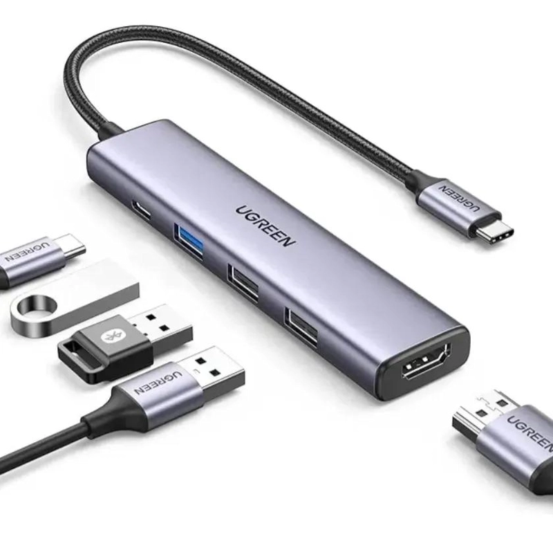 ADAPTADOR USB TIPO C 5 EN 1 CON HDMI Y USB-C - 1