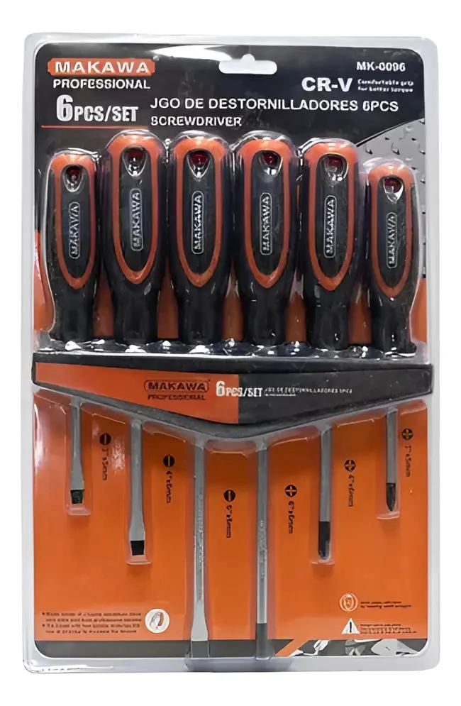JUEGO DE DESTORNILLADORES 6 PCS ERGONOMICOS - 1