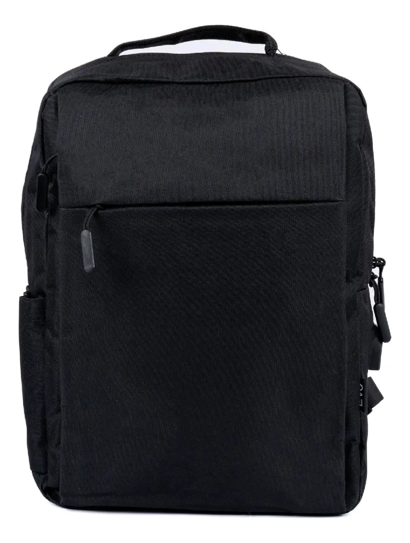 MOCHILA PARA NOTEBOOK 15' CON PUERTO USB NEGRA - 1