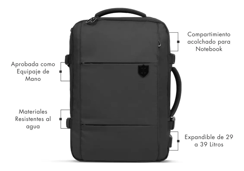 MOCHILA IMPERMEABLE EXPANDIBLE PARA VIAJES - 2