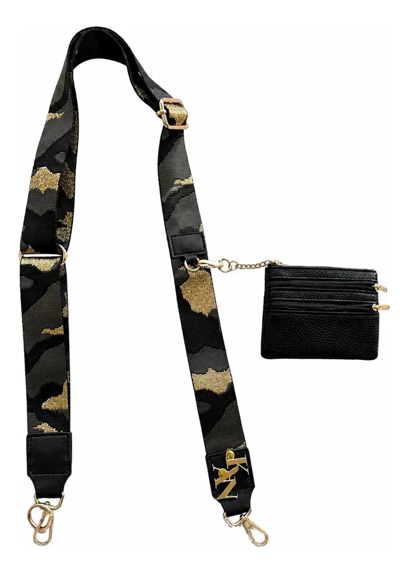 GENÉRICO LANYARD AJUSTABLE PARA CELULAR CON DETALLES DORADOS
