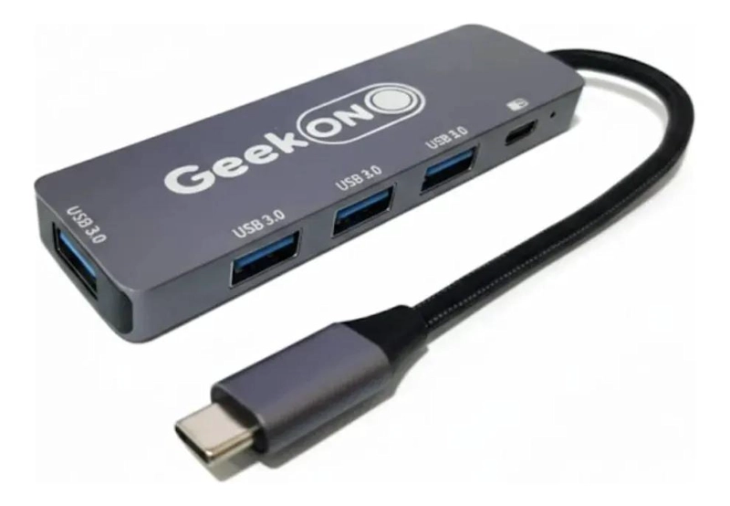 HUB TIPO C 5 EN 1 CON 4 PUERTOS USB 3.0 Y USB-C 5V - 1
