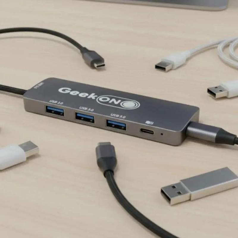 HUB TIPO C 5 EN 1 CON 4 PUERTOS USB 3.0 Y USB-C 5V - 3