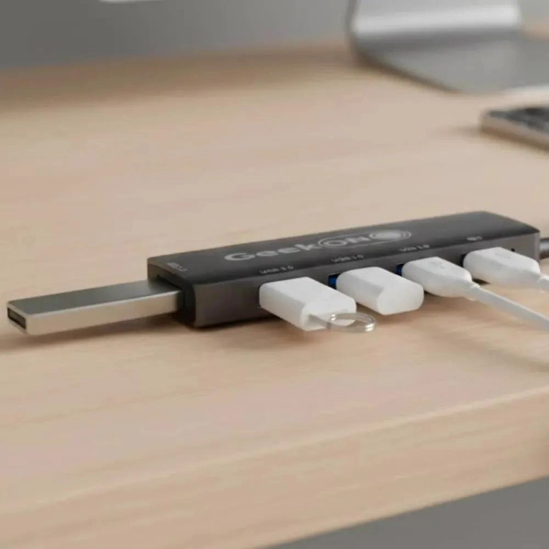 HUB TIPO C 5 EN 1 CON 4 PUERTOS USB 3.0 Y USB-C 5V - 4