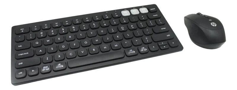 KIT TECLADO Y MOUSE INALAMBRICOS NEGRO USB - 1