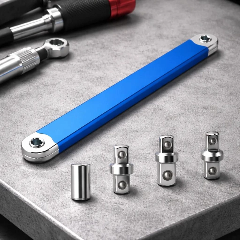 LLAVE DE TRINQUETE AJUSTABLE CON MANGO ANTIDESLIZANTE - 5