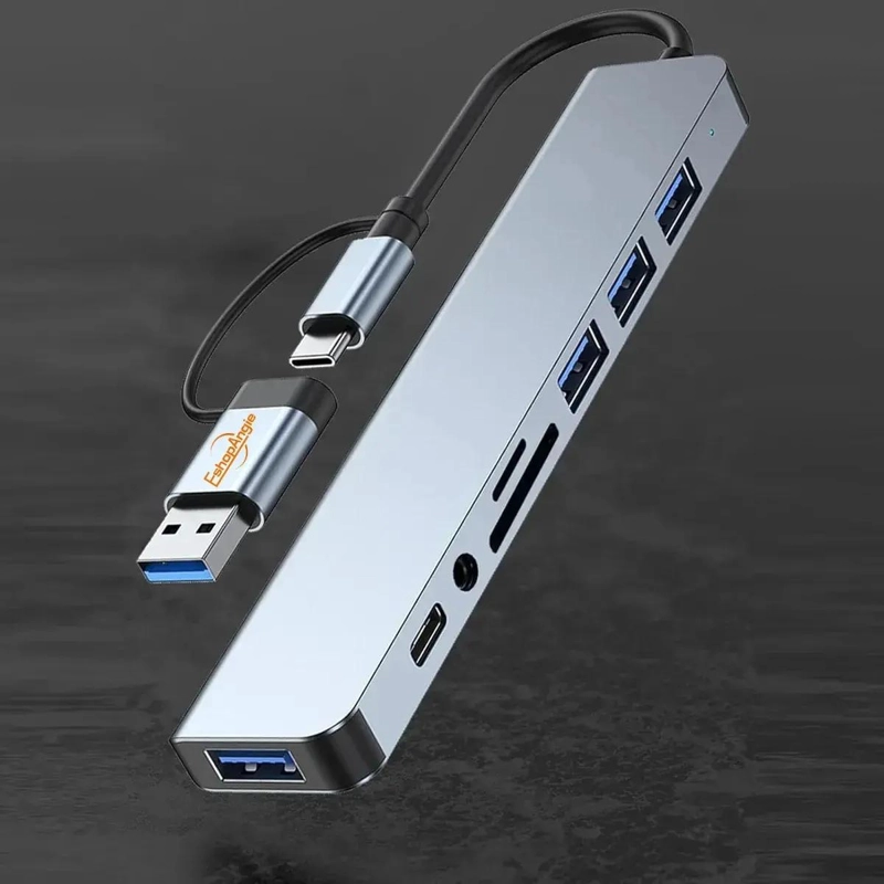 HUB ADAPTADOR USB TIPO C 8 EN 2 PARA MAC Y WINDOWS - 4