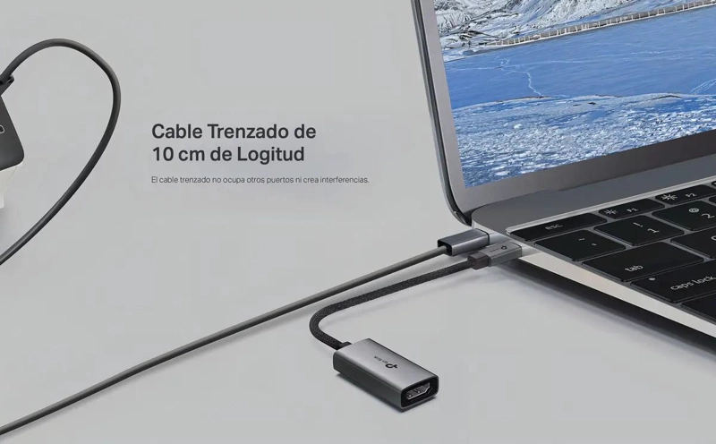ADAPTADOR USB TIPO C A HDMI COLOR GRIS OSCURO - 4