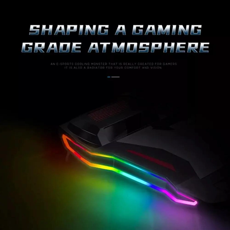 BASE VENTILADOR PARA NOTEBOOK GAMER CON LUCES RGB - 2
