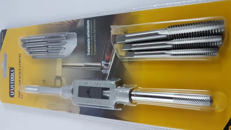 SET DE TERRAJAS MACHO 8 PIEZAS ACERO ALEACION - 5