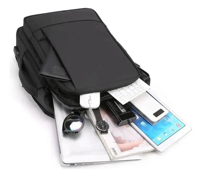 MOCHILA IMPERMEABLE ANTIRROBO CON PUERTO USB PARA LAPTOP - 2