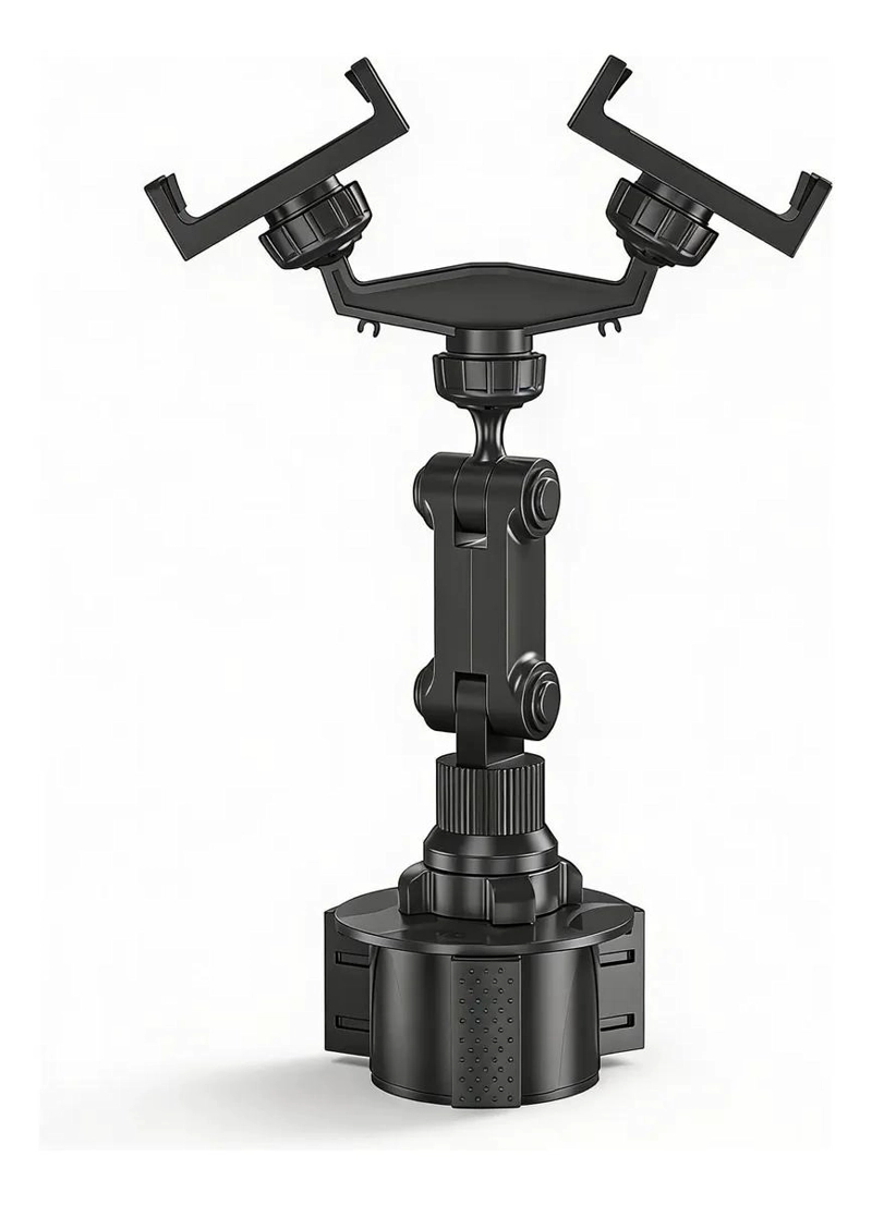 GENÉRICO SOPORTE PORTAVASOS GIRATORIO DOBLE UNIVERSAL PARA CELULAR