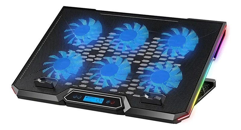 GENÉRICO BASE VENTILADOR ENFRIADOR PARA NOTEBOOK HASTA 17' CON RGB