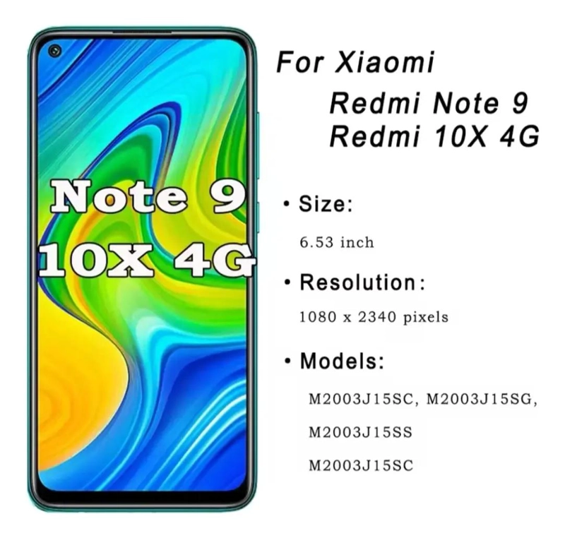 PANTALLA COMPATIBLE PARA XIAOMI REDMI NOTE 9 CALIDAD ALTA - 2