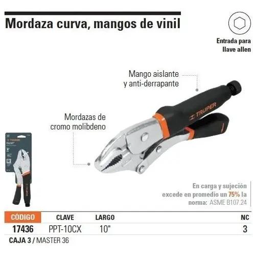 PINZAS DE PRESION CURVA 10' CON VINILO - 2