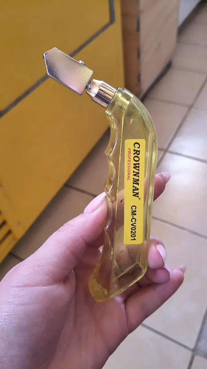CORTADOR DE VIDRIO PUNTA RUEDA MANGO CURVO RELLENABLE - 2