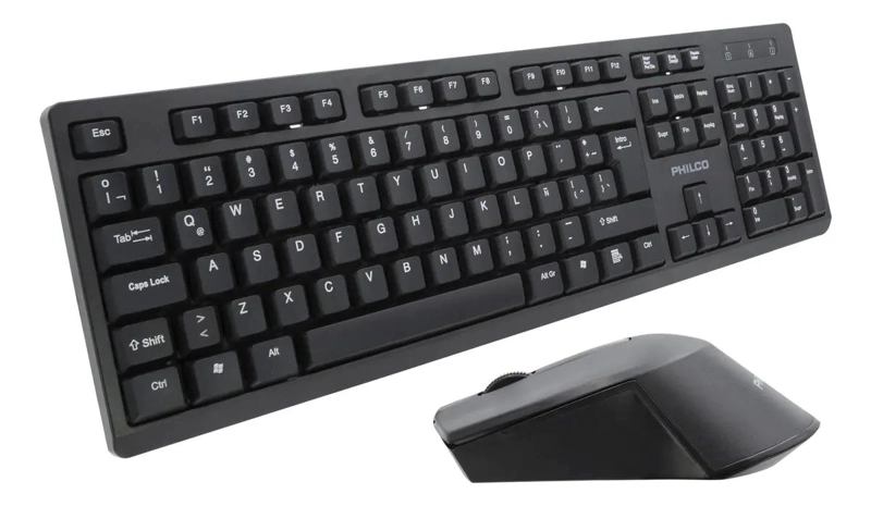 KIT TECLADO Y MOUSE INALAMBRICOS NEGRO - 2