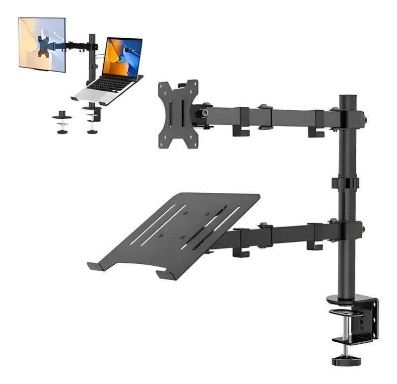 SOPORTE ARTICULADO PARA MONITOR Y NOTEBOOK DE ESCRITORIO - 1