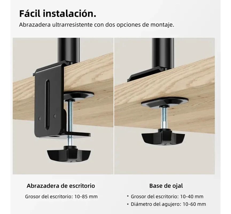 SOPORTE ARTICULADO PARA MONITOR Y NOTEBOOK DE ESCRITORIO - 4
